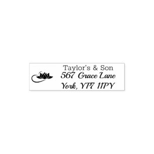 Elegant Logo Personalised Address Self-inking Stamp