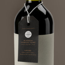 Elegant logo personalized cheers wine bottle