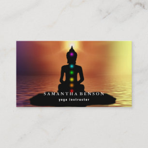 Elegant Logo Yoga Instructor Business Card