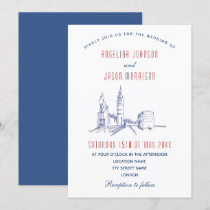 Elegant London Wedding Invitation