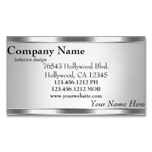 Elégant look métallique argent sur Aimant Argent