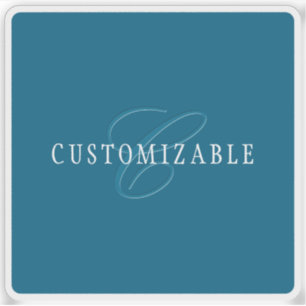 Elegant Looking Monogram   Ocean Blue