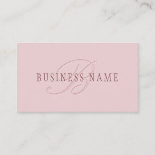Elegant Looking Monogram   Rose Gold Business Card