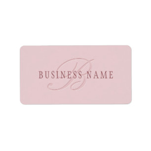 Elegant Looking Monogram   Rose Gold Label