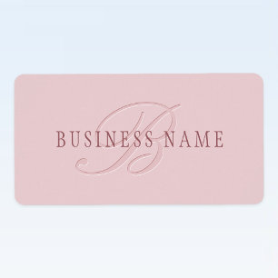 Elegant Looking Monogram   Rose Gold Label