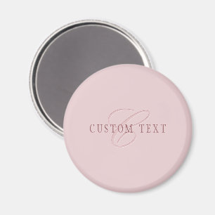 Elegant Looking Monogram   Rose Gold Magnet