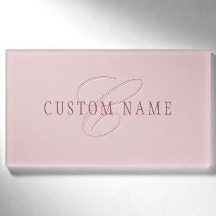 Elegant Looking Monogram Rose Gold Name Tag