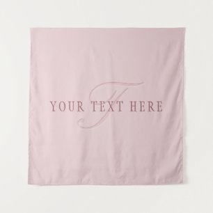 Elegant Looking Monogram   Rose Gold Tapestry