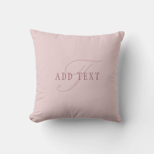 Elegant Looking Monogram   Rose Gold Throw Pillow