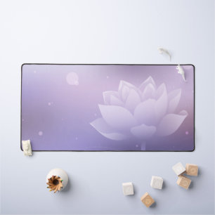 Elegant Lotus Bloom Desk Mat 