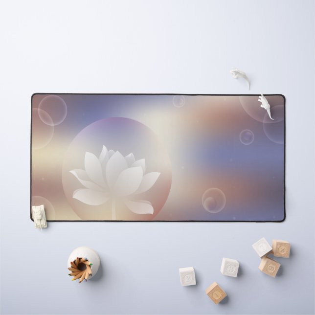 Elegant Lotus Bloom Desk Mat  (Kids Table)