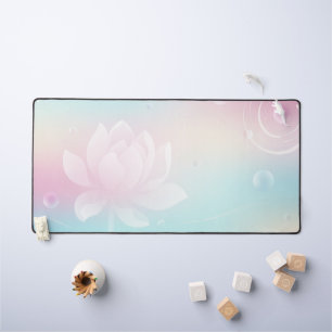 Elegant Lotus Bloom Desk Mat 