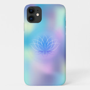 Elegant Lotus Blue Holographic iPhone 11 Case