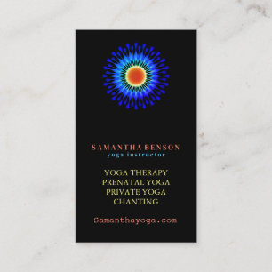 Elegant Lotus Floral Logo Yoga Meditation Business Card