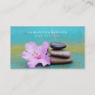 Elegant Lotus Flower Buddha Zen Logo Yoga Business Card