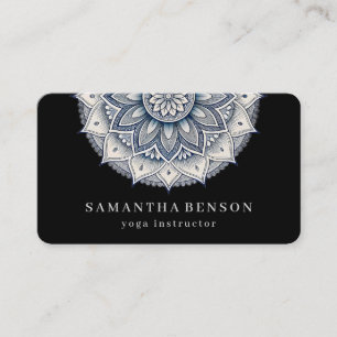 Elegant Lotus Flower Logo Yoga Business Card