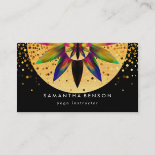 Elegant Lotus Flower Logo Yoga Business Card