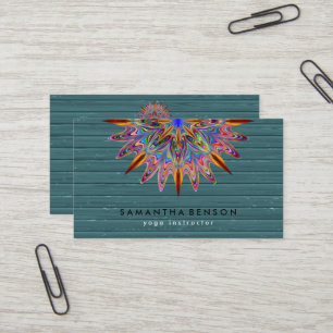 Elegant Lotus Flower Logo Yoga Business Card