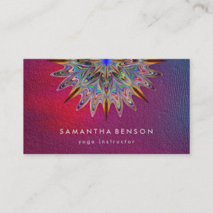 Elegant Lotus Flower Logo Yoga Business Card
