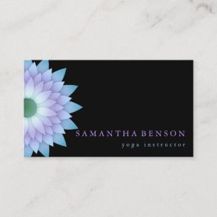 Elegant Lotus Flower Logo Yoga Business Card
