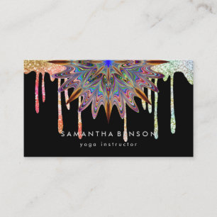 Elegant Lotus Flower Logo Yoga Business Card