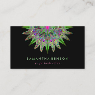 Elegant Lotus Flower Logo Yoga Business Card