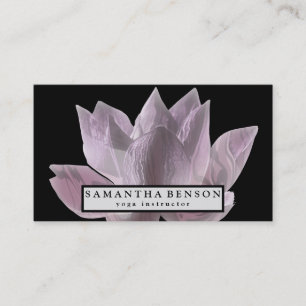 Elegant Lotus Flower Logo Yoga Business Card