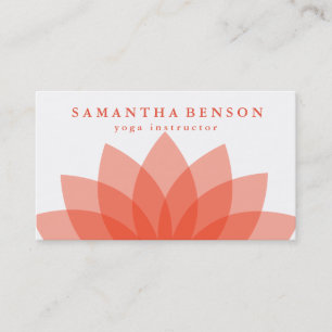 Elegant Lotus Flower Logo Yoga Business Card