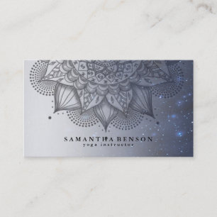 Elegant Lotus Flower Logo Yoga Business Card