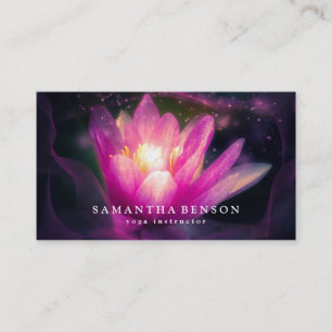 Elegant Lotus Flower Logo Yoga Business Card