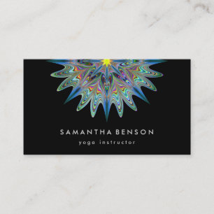 Elegant Lotus Flower Logo Yoga Business Card