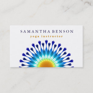 Elegant Lotus Flower Logo Yoga Business Card