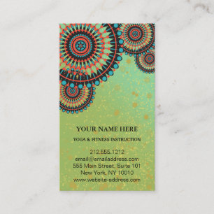 Elegant Lotus Flower Logo Yoga Business Card