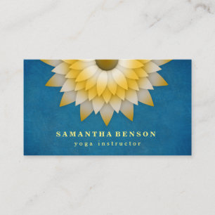 Elegant Lotus Flower Logo Yoga Business Card