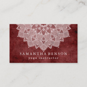 Elegant Lotus Flower Logo Yoga Business Card