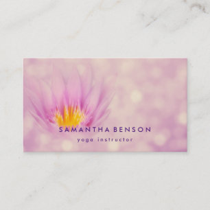 Elegant Lotus Flower Logo Yoga Business Card