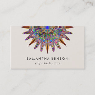 Elegant Lotus Flower Logo Yoga Business Card