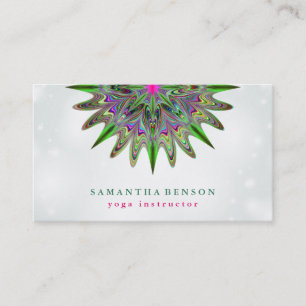 Elegant Lotus Flower Logo Yoga Business Card