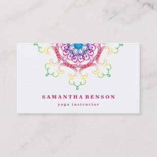 Elegant Lotus Flower Logo Yoga Business Card