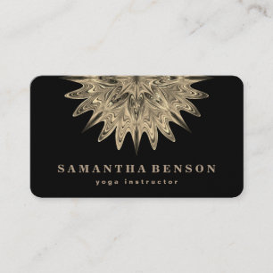 Elegant Lotus Flower Logo Yoga Business Card