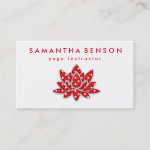 Elegant Lotus Flower Logo Yoga Business Card