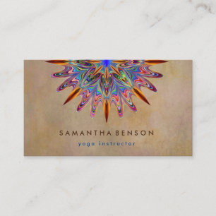 Elegant Lotus Flower Logo Yoga Business Card