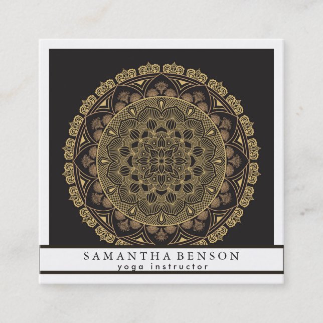 Élégant Lotus Flower Logo Yoga Carte de visite (Devant)