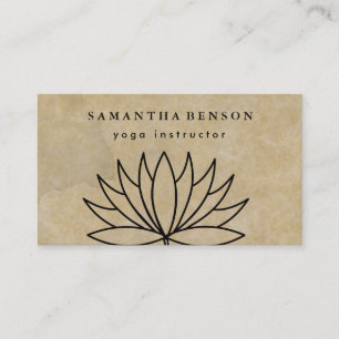 Élégant Lotus Flower Logo Yoga Carte de visite