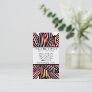 Elegant Lotus Flower Logo Yoga Healing Health Business Card