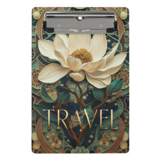 Elegant Lotus Flower Mini Clipboard