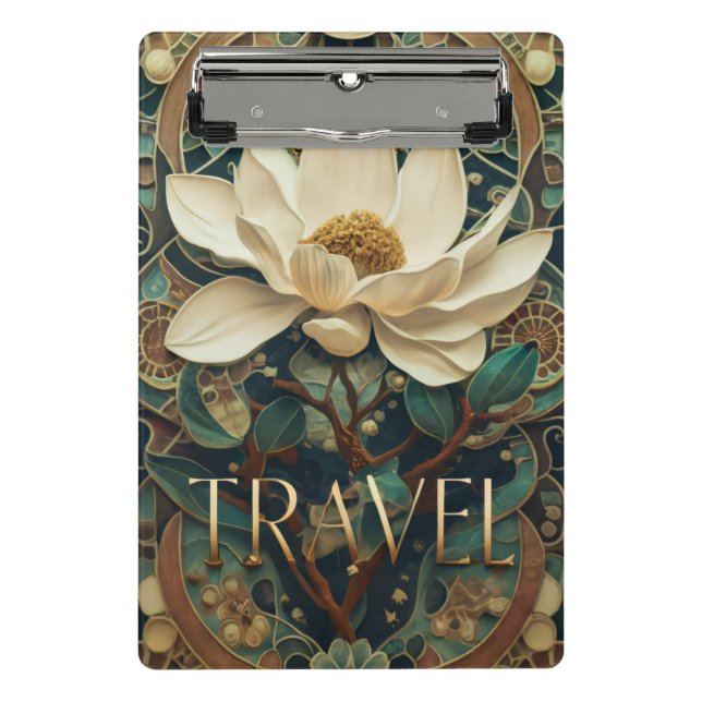 Elegant Lotus Flower  Mini Clipboard (Front)
