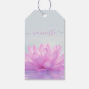 Elegant Lotus Flower Namaste Gift Tags