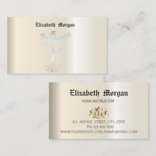 Elegant    lotus flower yoga, business card