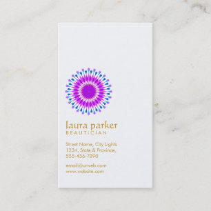 Elegant Lotus Flower Yoga Meditation Health Spa Business Card